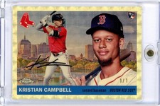 Marketplace image: 2025 Topps Chrome Platinum Kristian Campbell 1/1 Superfractor City Variation RC