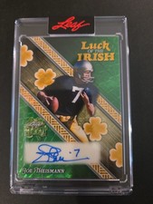Marketplace image: 2026 Leaf St Patrick's Day Luck of the Irish 1/1 Joe Theismann Auto SuperFractor