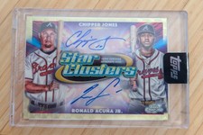 Marketplace image: 2025 Topps Cosmic Chrome Acuña/Jones Star Clusters Dual Auto Superfractor 1/1