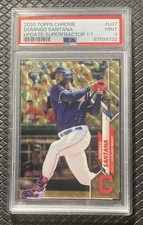 Marketplace image: DOMINGO SANTANA 2020 Topps Chrome U47 Superfractor 1/1 Cleveland Guardians PSA 9