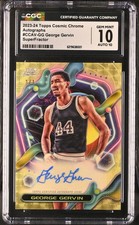 Marketplace image: 2023-24 Topps Cosmic Chrome George Gervin SuperFractor Autograph 1/1 CGC 10