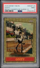 Marketplace image: 2026 Topps Chrome Disney Neon Goofy Mickey Shorts Super-Superfractor 1/1 PSA 9