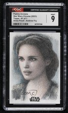 Marketplace image: 2023 Topps Chrome Star Wars 1/1 Andrew Fry CGC 9 Mint Auto Sketch p1l