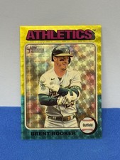 Marketplace image: 2024 Topps Heritage Chrome Brent Rooker SuperFractor 1/1 Athletics