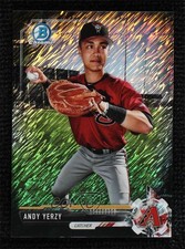 Marketplace image: 2017 Bowman Chrome Prospects Black Shimmer Refractor 1/1 Andy Yerzy #BCP185 n1u