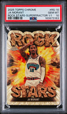 Marketplace image: 2025 Topps Chrome Ja Morant Rock Stars #RS-10 Superfractor 1/1 PSA 10