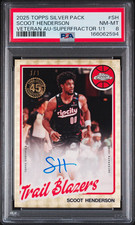 Marketplace image: 2025 Topps Silver Pack Scoot Henderson #80CA2-SH Superfractor 1/1 Auto PSA 8