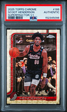 Marketplace image: 2025 Topps Chrome Scoot Henderson #166 Superfractor 1/1 PSA Authentic