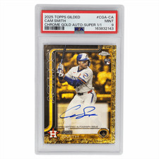 Marketplace image: 2025 Topps Gilded Cam Smith Chrome Gold Auto - Super 1/1 #CGA-CA PSA MINT 9