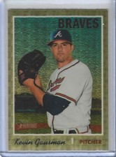 Marketplace image: 2019 Topps Heritage THC295 Kevin Gausman Chrome Superfractor 1/1 Braves