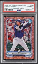 Marketplace image: 2026 Bowman Chrome Shohei Ohtani Rose Gold 1/1 PSA 10