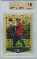 Marketplace image: 2014 Topps Chrome Derek Carr Superfractor RC 1/1 BGS 9.5 GEM