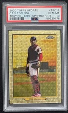 Marketplace image: 2020 Topps Update Carlton Fisk Tky Red Chr Superfractor 1/1 One of One PSA 10