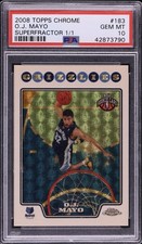 Marketplace image: OJ O.J. Mayo 2008-09 Topps Chrome #183 Superfractor Rookie Card RC 1/1 PSA 10