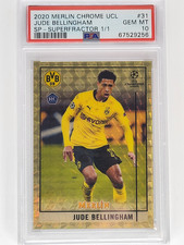 Marketplace image: 2020-21 Topps Merlin Chrome UEFA Jude Bellingham RC SUPERFRACTOR 1/1 #31 PSA 10