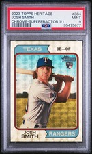 Current marketplace image for 2023 Topps Heritage #384 Cromo Superfractor Superfractor 1/1
