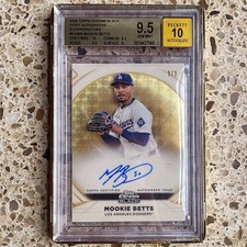 Marketplace image: 2025 TOPPS CHROME BLACK MOOKIE BETTS SUPERFRACTOR AUTO 1/1 BGS 9.5