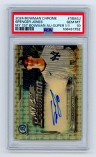 Marketplace image: 2024 Bowman Chrome My First Bowman Spencer Jones Superfractor Auto 1/1 PSA 10