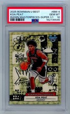 Marketplace image: 2025-26 Bowman's Best Koa Peat Bowman Masterpieces Superfractor 1/1 PSA 10 Suns