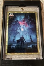 Marketplace image: Topps Star Wars Galaxy Chrome The Mandalorian SuperFractor 1/1 Take the Bait
