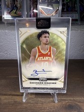 Marketplace image: Zaccharie Risacher Topps Chrome Black 2025 Superfractor Ivory Auto 1/1  NBA Hawk
