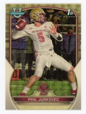 Current marketplace image for 2022 Bowman University Chrome #35 Phil Jurkovec Superfractor 1/1