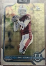 Marketplace image: 2021-22 Topps Bowman Tanner McKee Rookie RC 1/1 Superfractor - His 1st Ever