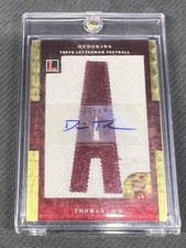 Marketplace image: 2008 Topps Letterman Devin Thomas Autographed “A” Patch - SUPERFRACTOR 1/1