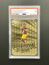 Marketplace image: 2025 Topps Chrome Jayden Daniels Shadow Etch Superfractor 1/1 PSA 7