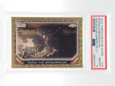 Marketplace image: RIDING THE SANDCRAWLER 2022 TOPPS CHROME STAR WARS SUPERFRACTOR 1/1 PSA 8 Q4444