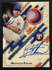 Marketplace image: Bartolo Colon 2025 Topps Pristine Pieces Superfractor Auto Relic #PPAR-BC 1/1