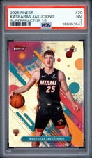 Marketplace image: 2025 Kasparas Jakucionis Topps Finest 1/1 Superfractor Common PSA 7! Rookie RC