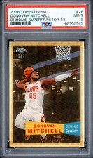 Marketplace image: 2025-26 TOPPS NBA LIVING 26 DONOVAN MITCHELL Topps Chrome Superfractor 1/1 PSA 9