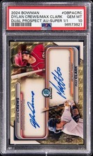 Marketplace image: 2024 Bowman Dylan Crews/Max Clark Superfractor 1/1 #DBPACRC