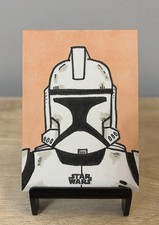 Marketplace image: 2025 Topps Chrome Star Wars Rare 1/1 Clone Trooper Sketch by John Still Auto💎
