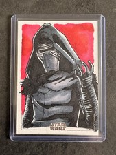 Marketplace image: Star Wars Topps Chrome Galaxy 2026 - KYLO REN Sketch Card - 1/1 Stunning Detail!