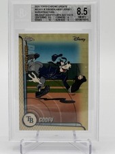 Marketplace image: 2025 Topps Chrome Mickey & Friends Goofy Tampa Bay Rays Superfractor 1/1