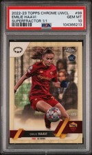 Marketplace image: 2022-23 Topps Chrome UEFA Women's UWCL Emilie Haavi Superfractor 1/1 PSA 10 RC