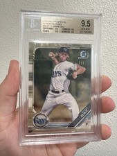 Marketplace image: Shane Baz 2019 Bowman Chrome Superfractor 1/1 BGS 9.5 Gem Mint Tampa Bay Rays