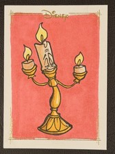 Marketplace image: 2026 Topps Chrome Disney 1/1 Sketch Gold Foil - Veronica Louro - Beauty & Beast
