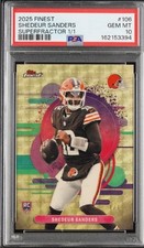 Marketplace image: 2025 Topps Finest Shedeur Sanders #106 Rookie SUPERFRACTOR 1/1 PSA 10