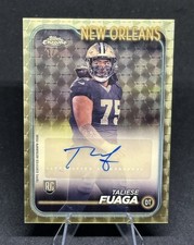 Marketplace image: 2024 Topps Chrome - Rookie Autographs Taliese Fuaga #RA-TFU SUPERFRACTOR 1/1📀