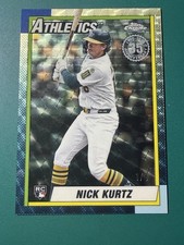Marketplace image: 2025 Topps Crome Update 35th Anniversary Nick Kurtz RC SUPERFRACTOR 1/1 90 CU-21