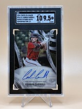 Marketplace image: 2024 Topps Chrome Black CORBIN CARROLL On Card Auto SUPERFRACTOR 1/1 SGC 9.5/10