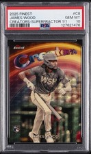 Marketplace image: 2025 TOPPS FINEST CREATORS SUPERFRACTOR 1/1 #C8 JAMES WOOD 1/1 PSA 10
