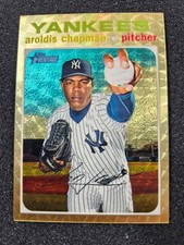 Marketplace image: 🌟 2020 Topps Heritage Chrome Gold SUPERFRACTOR Aroldis Chapman #1/1 Red Sox
