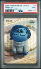 Marketplace image: 2025 Topps Chrome Disney - Sadness #83 - Superfractor 1/1 PSA 9