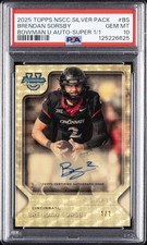 Marketplace image: 2025 SUPERFRACTOR 1/1 #BS BRENDAN SORSBY 1/1 PSA 10