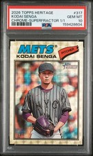 Current marketplace image for 2020 Topps Heritage #317 Kodai Senga Superfractor 1/1