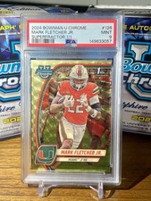 Marketplace image: 2024 BOWMAN UNIVERSITY CHROME MARK FLETCHER JR. SUPERFRACTOR 1/1 RC PSA 9 MIAMI